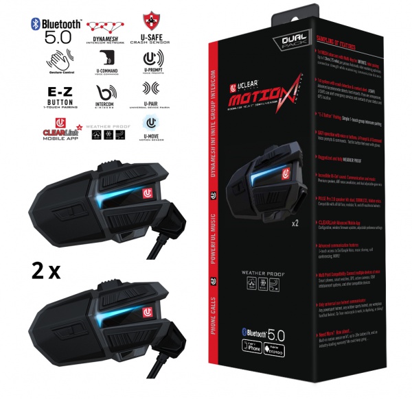 Motion Infinity Système audio Bluetooth pour casques de moto - Dual Kit