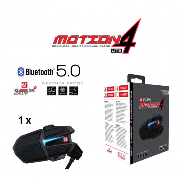 Motion 4 Lite Cuffie interfoniche Bluetooth 5.0 e MESH - Singolo Kit
