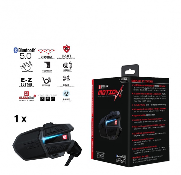 Motion Infinity - Bluetooth 5.0 & MESH Intercom Headset – Single Kit