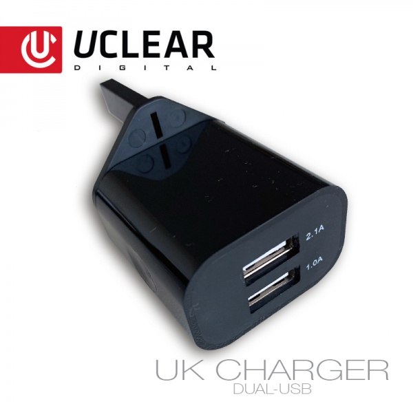 UK Dual Port AC / USB Charge Adapter