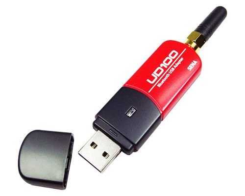 Bluetooth USB Adapter für PCs + Notebooks Class 1 bis 300m mit Standardantenne